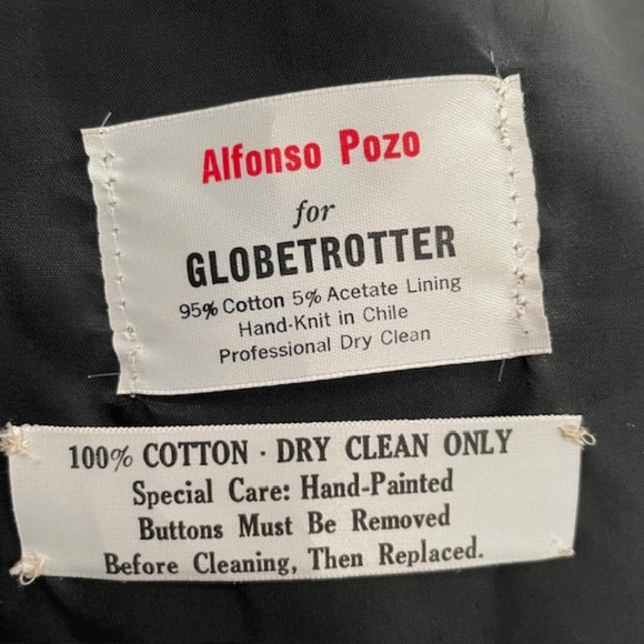 Vintage 90's Alfonso Pozo for Globetrotter "Jungle Animal" Cardigan Sweater - Picture 11 of 13